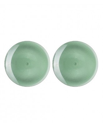 Set 2 farfurii din plastic, 20 cm, Green - SIMONA'S COOKSHOP
